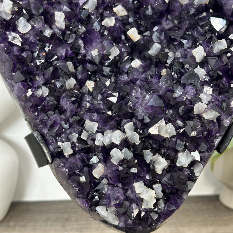 Large Natural Amethyst Specimen with Calcite Inclusions - MWS3092