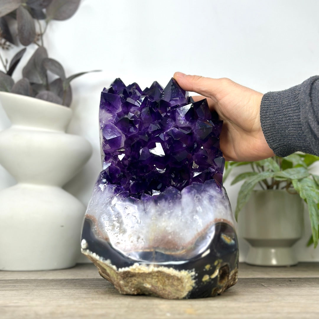 Uruguayan Amethyst &amp; Agate Polished Statement Piece - CBP1403