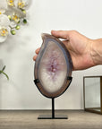Natural Blue Banded Agate & Quartz - MWS3007
