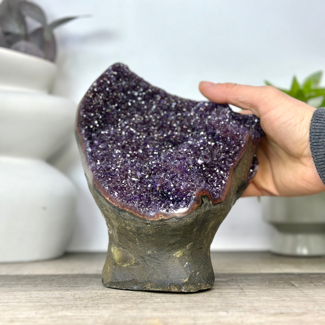 Natural Blue Agate &amp; Amethyst Crystal for Home Decor - CBP1395