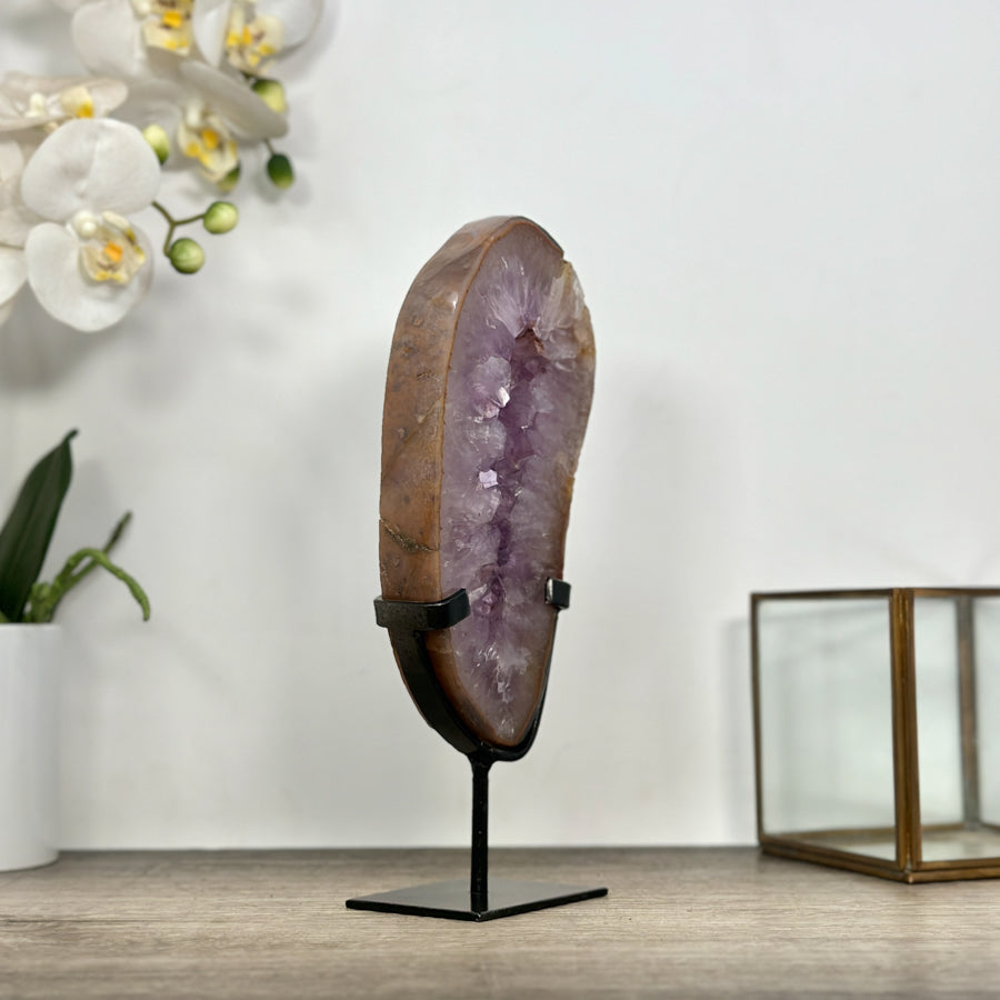 Natural Amethyst Stone Portal on Stand - MWS3013