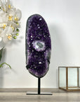 Amethyst Crystal Cluster on Stand – Home Decor Mineral Specimen Display - MWS2652