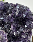 Beautiful Natural Amethyst Crystal Cluster, Metal Stand included - MWS2096