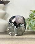 Natural Amethyst Geode with Calcite Crystal Inclusion - CBP1409