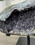 Amethyst Druzy Geode on Metal Stand from Uruguay - MWS2724
