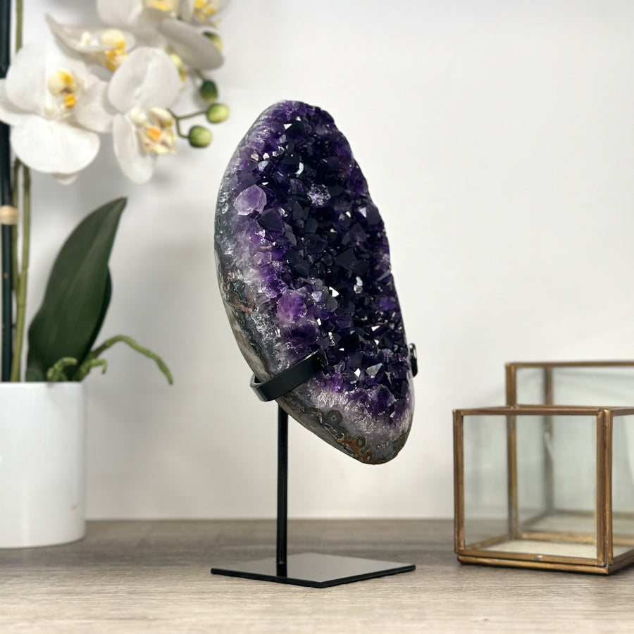A+ Grade Uruguayan Amethyst Crystal - Stand Included - MWS2270