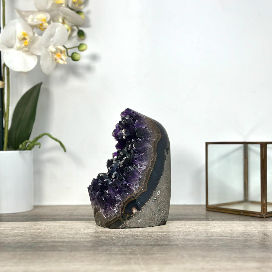 Amethyst Stone Cathedral with Calcite Inclusions - CBP1249