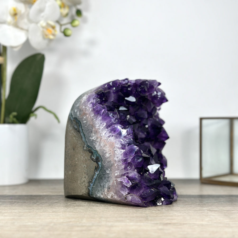 Natural Uruguayan Amethyst Cathedral with Large &amp; Shinny Crystals - CBP1271