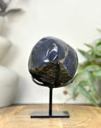 Uruguayan Amethyst Geode with Blue Banded Shell - Stand Included - MWS3260