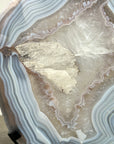 Agate Slice with Blue Banding - Home Decor Display Specimen - MWS2658