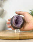 Amethyst & Banded Agate Sphere Geode with Crystal Cavity - SPH0227