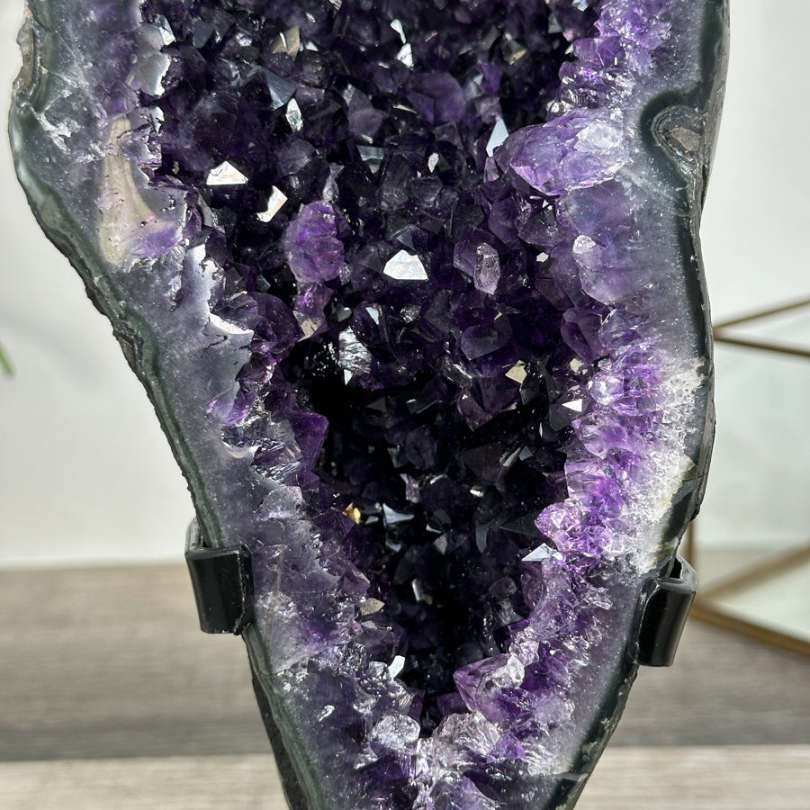 Amethyst Geode with Dark Purple Crystals for Home Decor Display - MWS2642