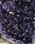 Top Grade Deep Purple Amethyst with Metal Stand – Stunning Crystal Statemen Piece - MWS2747