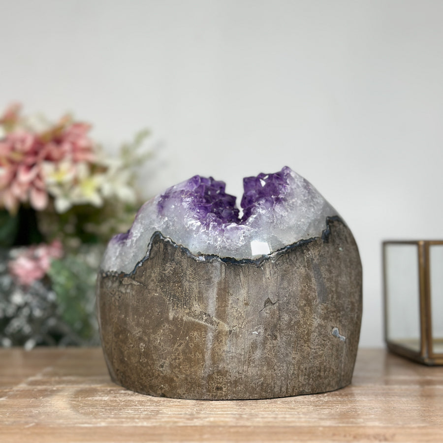 Outstanding Amethyst Geode Cave with Deep Purple A grade Crystals - CBP1078