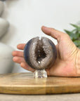 Agate & Quartz Druzy Sphere Geode - SPH0221