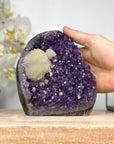 Amethyst Crystal with Unique White Calcite Formation - CBP1159