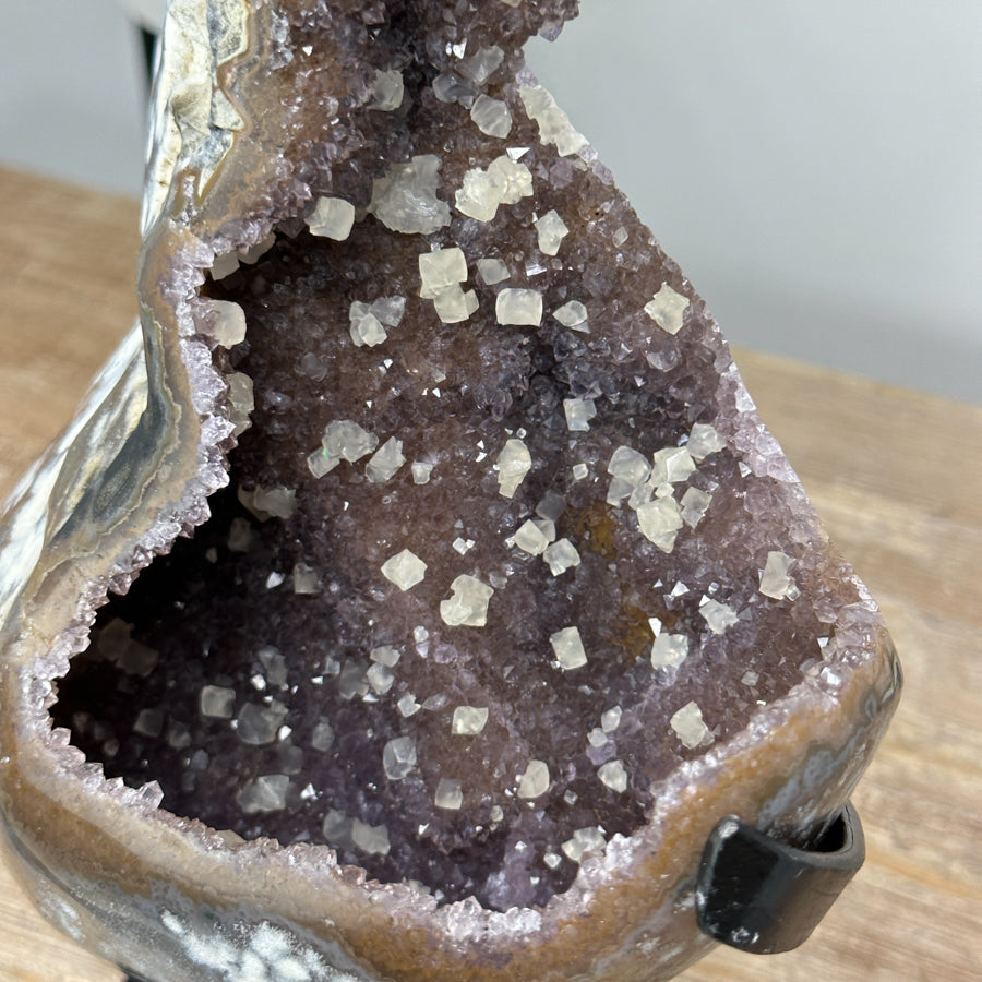 Rare Natural Quartz &amp; Agate Geode - MWS0455