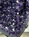 Natural Uruguayan Amethyst Geode with Green Jasper Shell - MWS3087