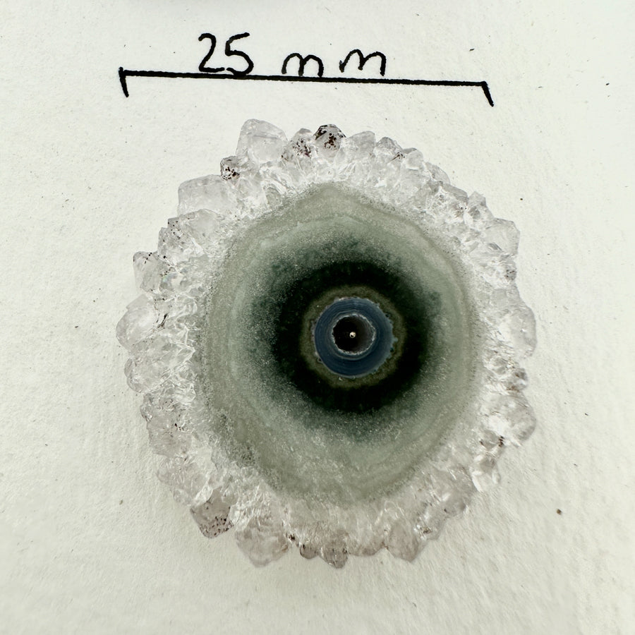 Amethyst, Quartz Agate &amp; Green Jasper Stalactite Slices Wholesale Flat - Ideal for Pendants - STS0026