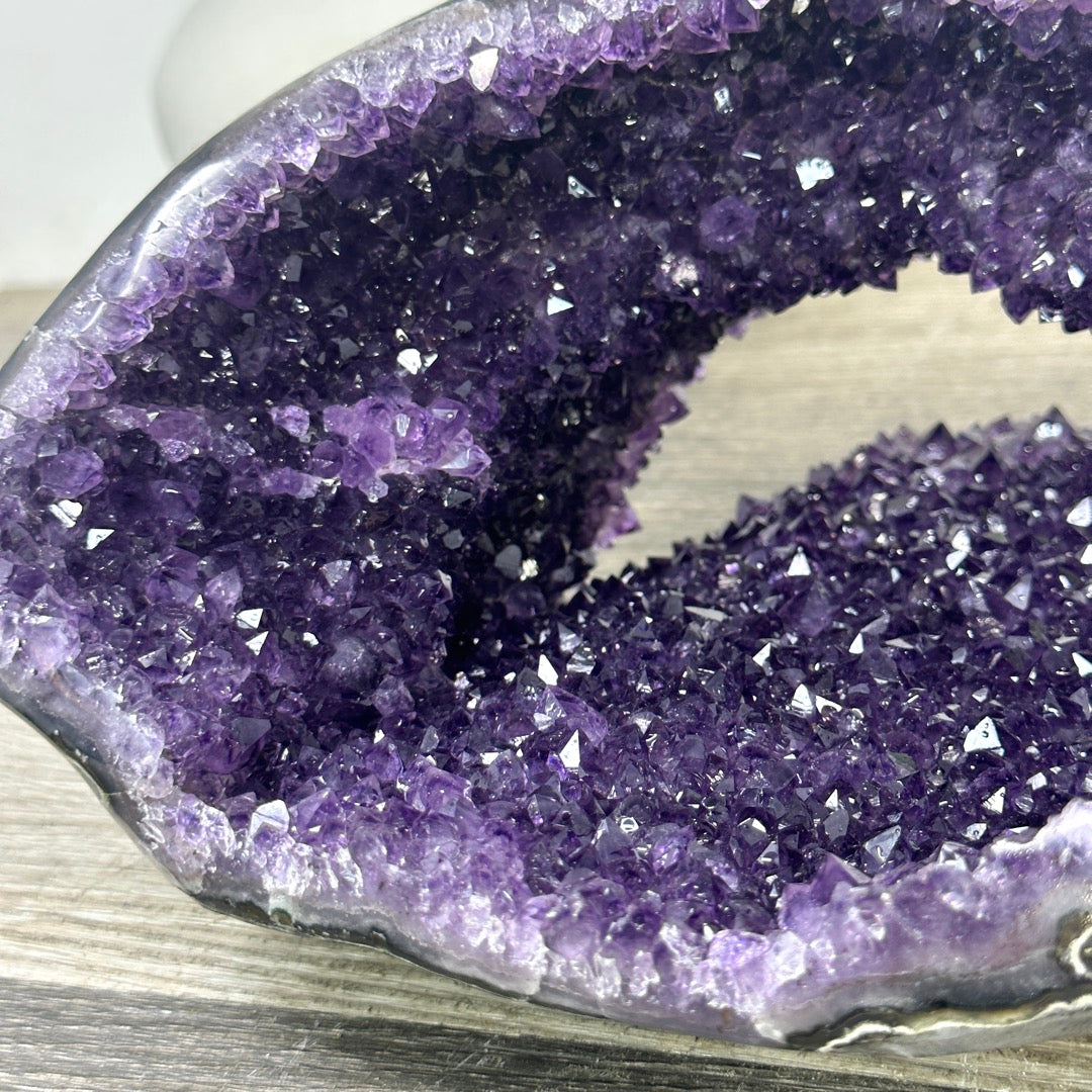 Deep Purple Amethyst Stone Geode from Uruguay - STGE0046