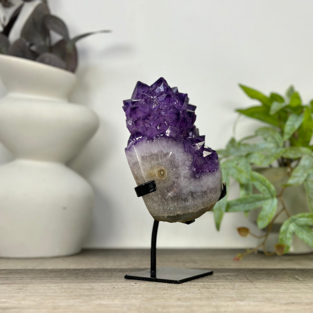 Uruguayan Amethyst Cluster with Large &amp; Shinny Crystals - MWS3308