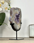 Amethyst Geode Slice with Deep Purple Crystals - MWS2907