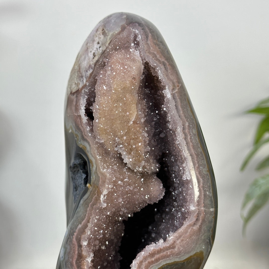 Uruguayan Blue Agate &amp; Green Quartz Statement Piece for Home Decor - CBP1400