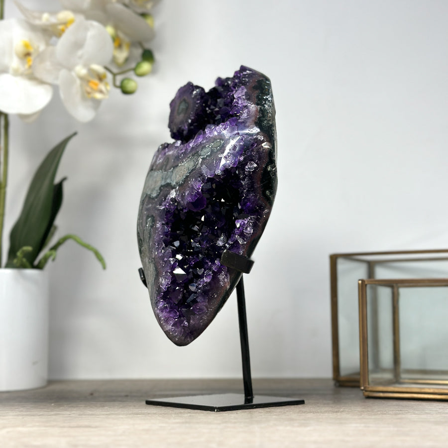 Outstanding Natural Amethyst Geode with Stalactite Eye Formation - MWS2179