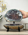 Stunning Natural Amethyst & Green Jasper Geode - MWS1928