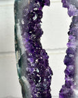 Deep Purple Amethyst Geode Slice on Metal Stand - MWS2758