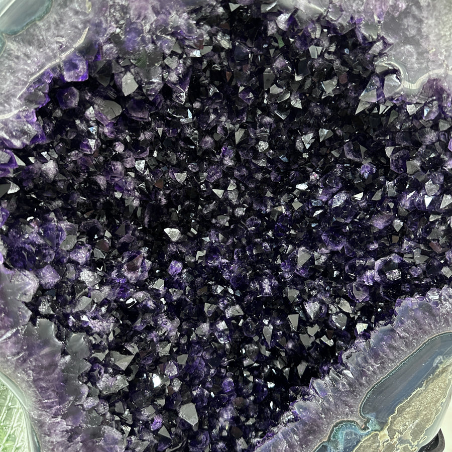 Huge Natural Amethyst Geode with Agate Shell - MWS2440