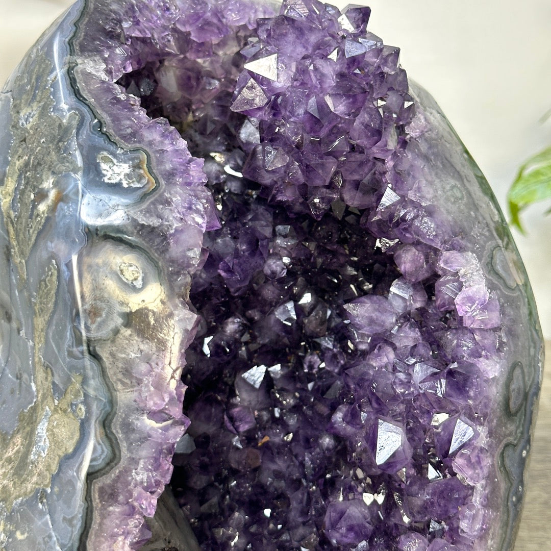 Natural Amethyst GEode with Calcite Crystal Inclusion - CBP1426