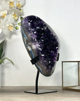Natural Uruguayan Amethyst Crystal Cluster with Blue Agate Shell - MWS2566