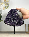Natural Amethyst Cluster with Calcite Crystal Inclusions - MWS2215