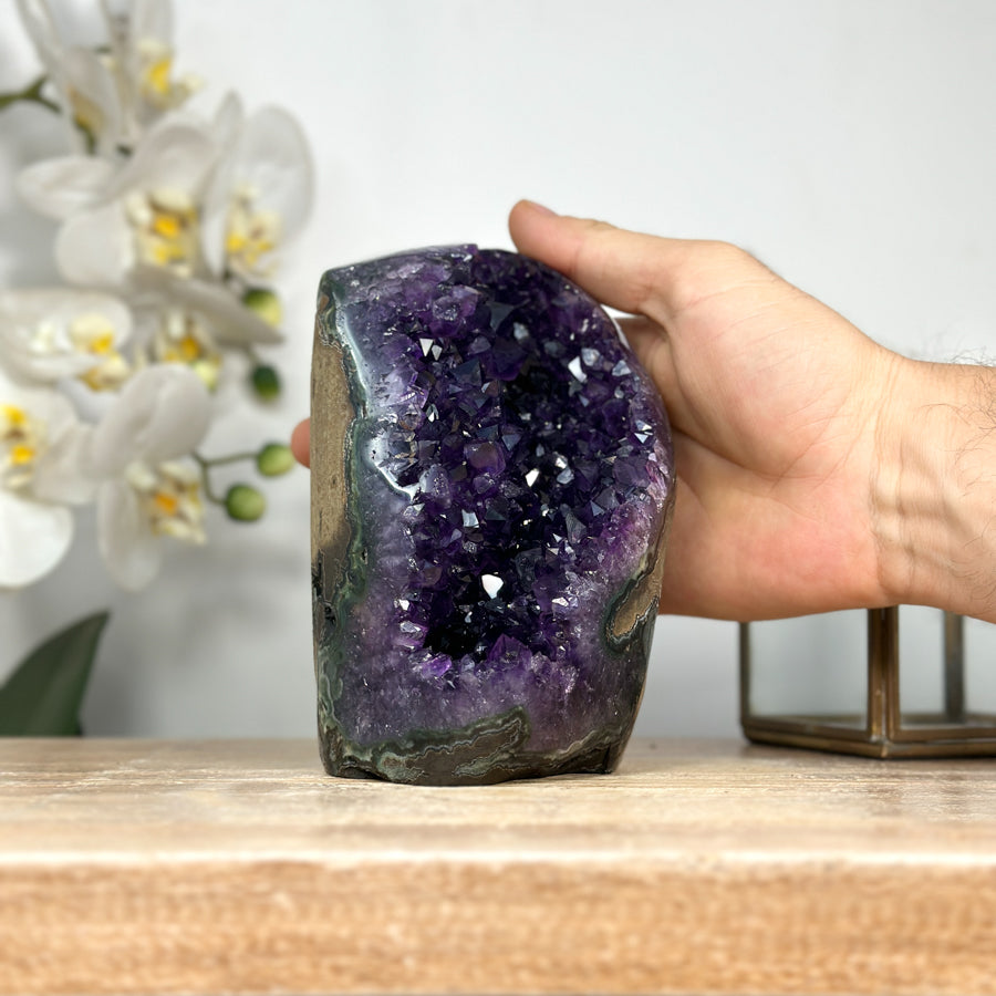 Amethyst Crystal Geode Stand-Up Specimen - CBP1160