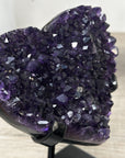 Natural Amethyst Stone Heart Carving with Stand - HST0309