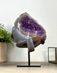 Amethyst & Blue agate Stone Leaf Carving - MWS2426