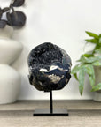 Black Amethyst & Agate Geode on Stand - MWS3284