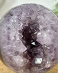 Amethyst & Agate Sphere Geode with Large Crystal Formation - SPH0189