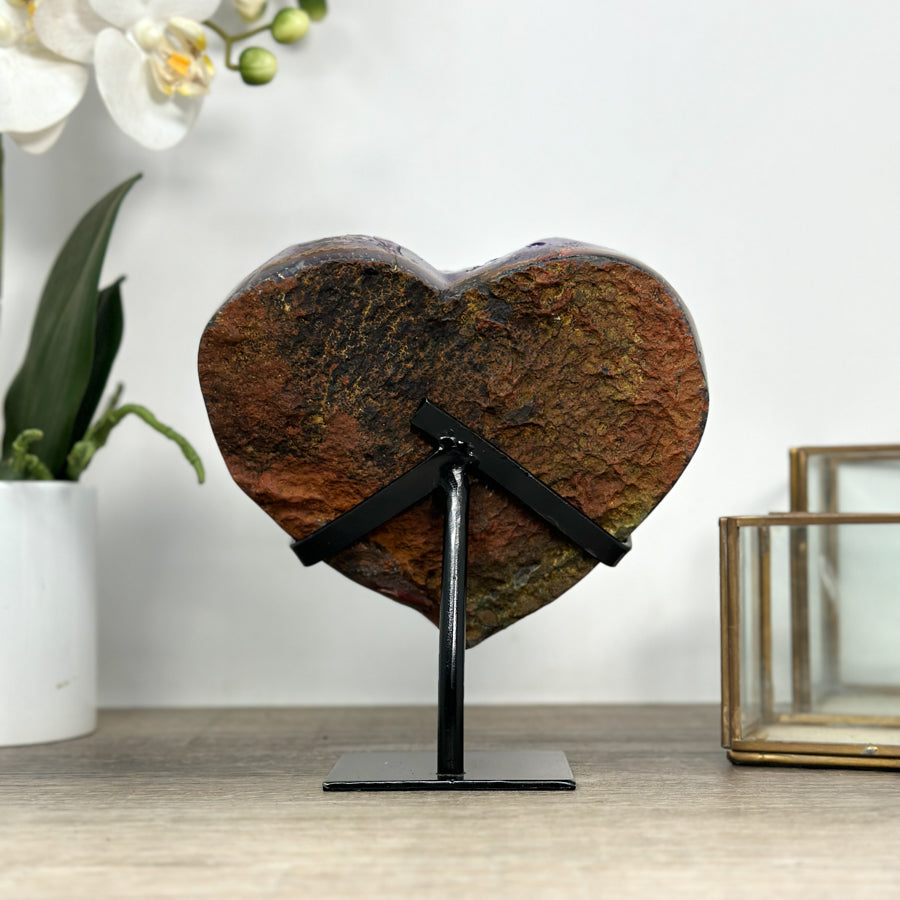 Stunning Deep Purple Amethyst Heart Carving - HST0288