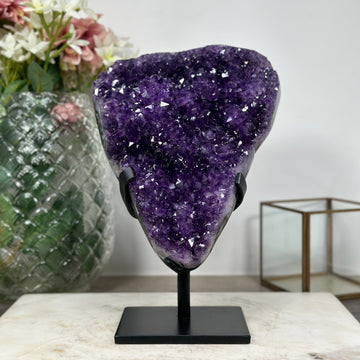 Unique Amethyst Crystal Cluster with Beautiful Stalactite Formation - AWS1090