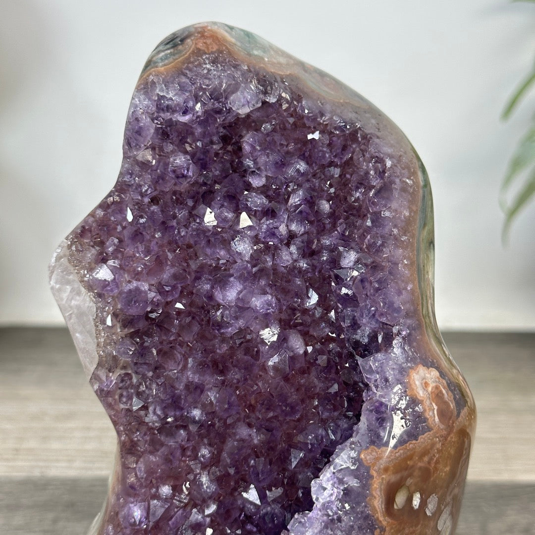 Unique Natural Amethyst Geode with Collection Grade Calcite Specimen - CBP1391