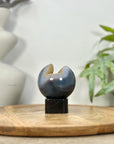 Banded Agate & Quartz Druzy Sphere Geode - SPH0210