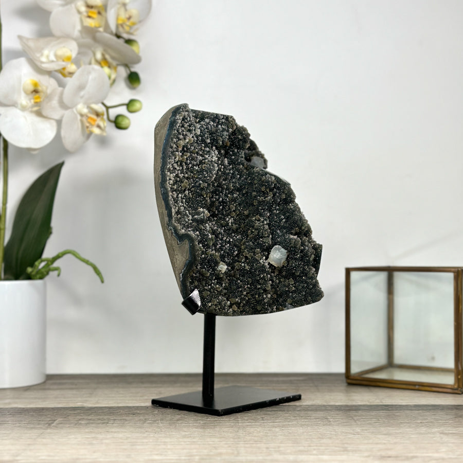 Black Amethyst Crystal Formation – Unique Mineral Display Piece - MWS2825