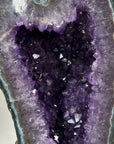 Uruguayan Amethyst Geode with Deep Purple Crystals and Green Jasper Shell - MWS2801