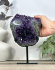 Natural Amethyst Crystal Cluster with Green Jasper Shell - MWS3191