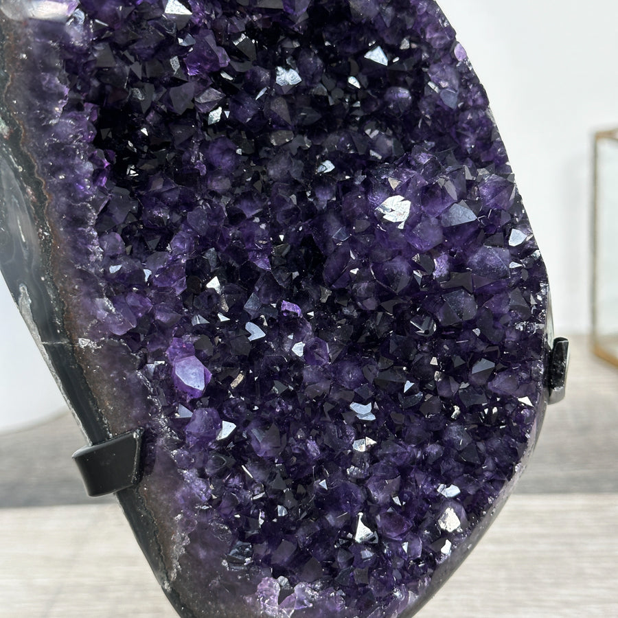 Uruguayan A+ Grade Amethyst Crystal Cluster on Stand - MWS2627