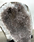 Grey Amethyst Geode on Metal Stand from Uruguay