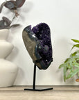 Natural Agate & Amethyst Geode on Metal Stand - MWS3180