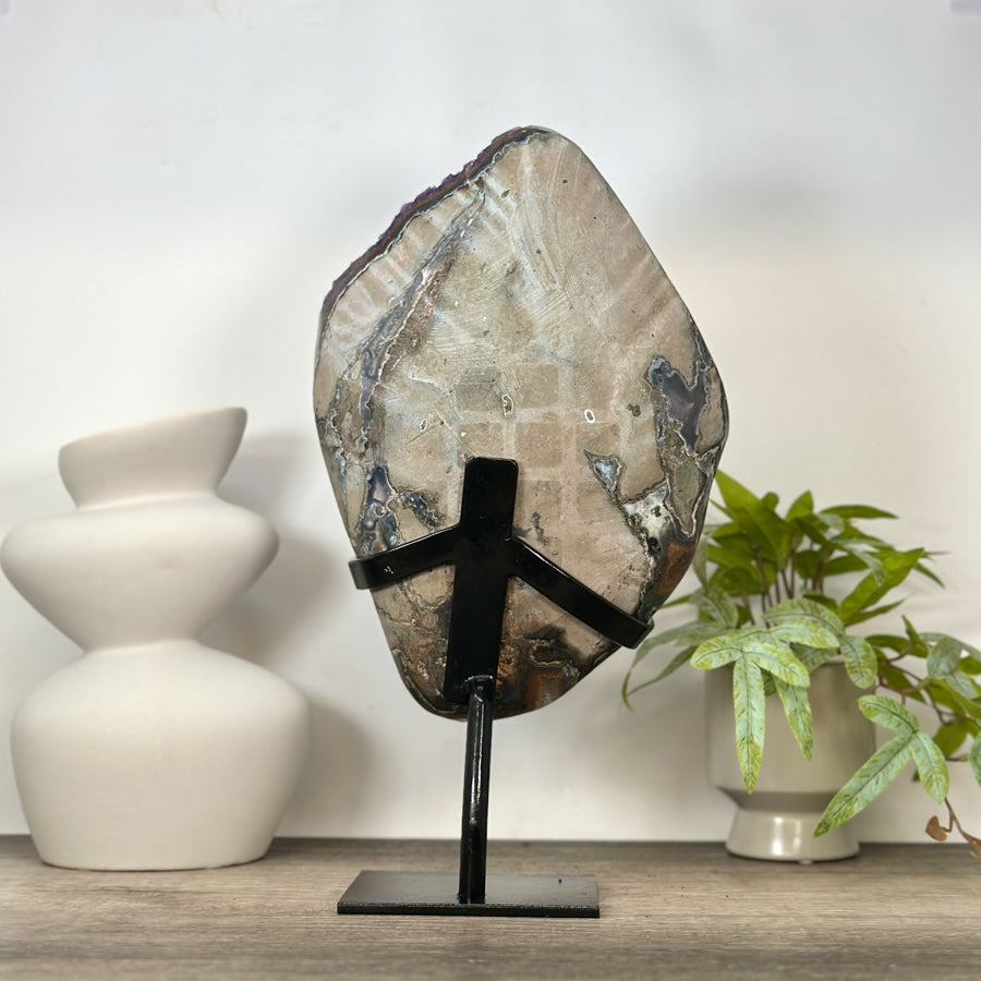 Huge Natural Bicolor Amethyst Cluster - Stand Included - MWS3041